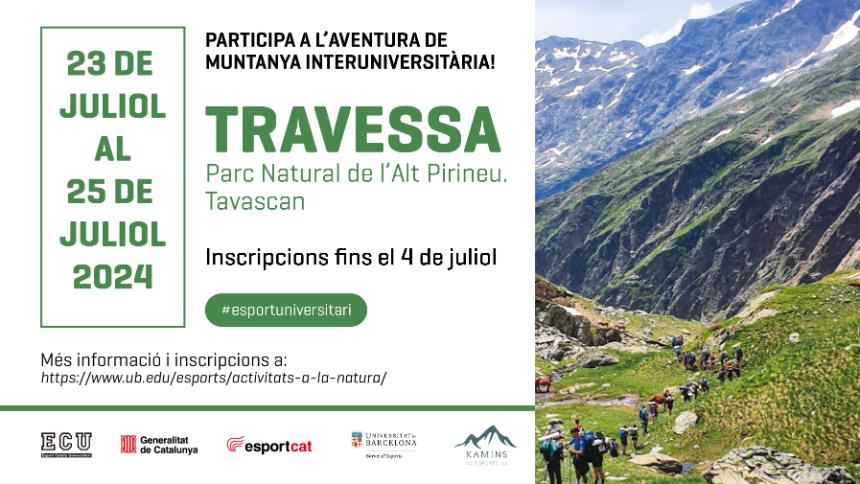 Ja pots inscriure’t a la Travessa de Muntanya Interuniversitària “Kamins Del Nord”!